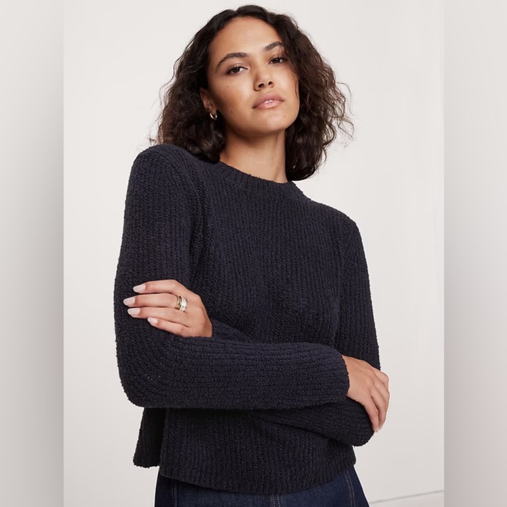 Banana Republic Black Merino Wool Sweater